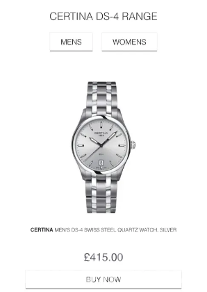 CERTINA DS-4 Premium watch for men